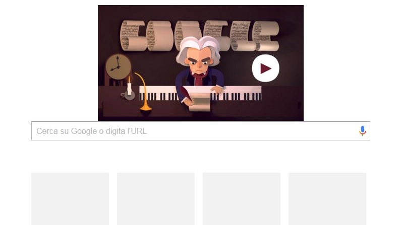 Un doodle per Ludwig van Beethoven (da google)