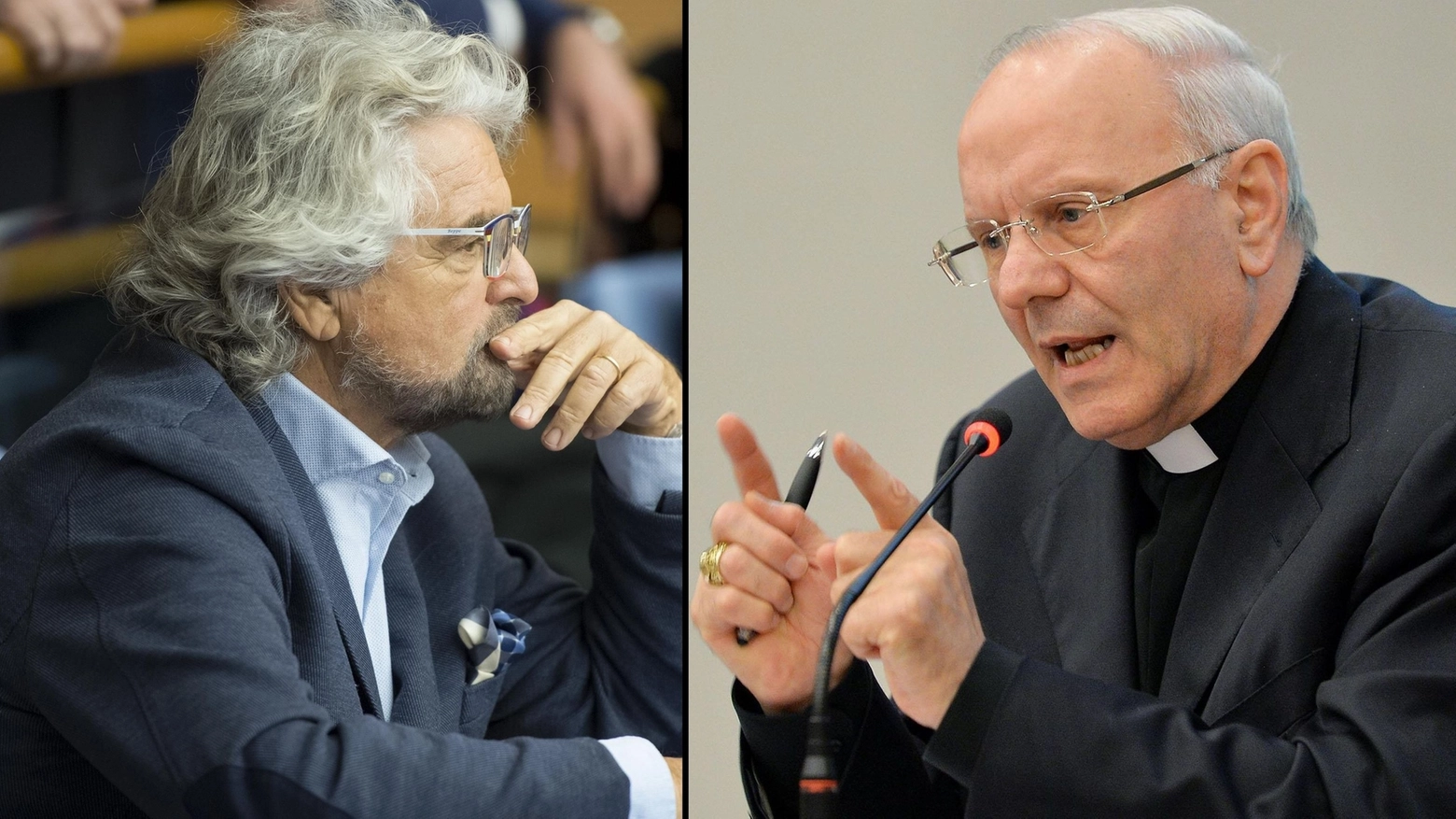 Beppe Grillo e Monsignor Galantino