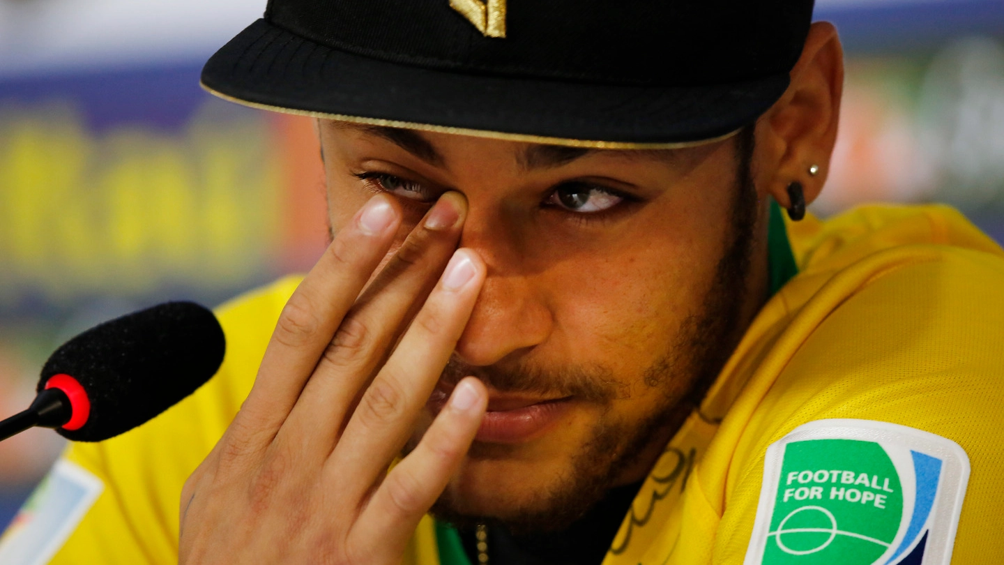 Le lacrime di Neymar (AP)