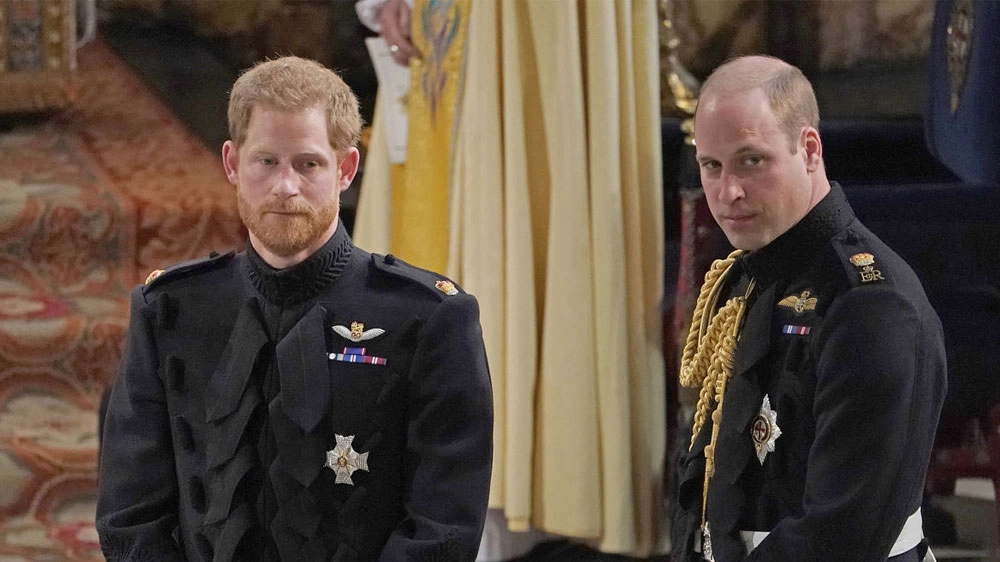 Una recente immagine dei principi Harry e William