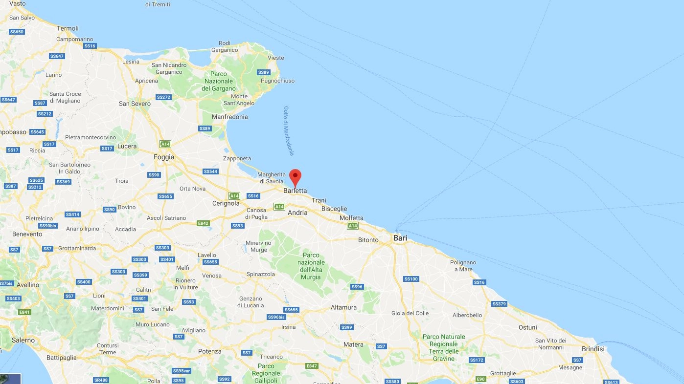 Puglia, scossa di terremoto vicino Barletta