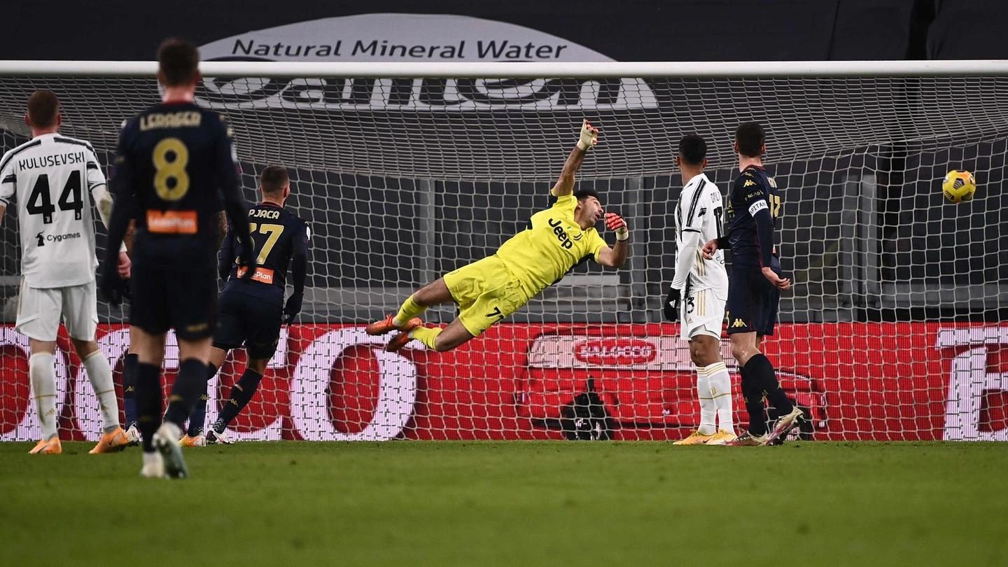 Juve-Genoa: Buffon e il gol del 2-2 (Ansa)