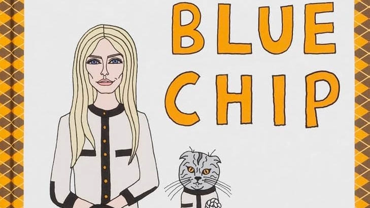 La copertina del libro 'Blue Chip - Confessions of Claudia Schiffer’s Cat' 