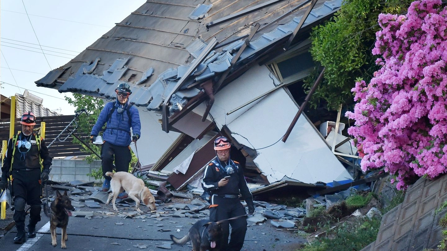 Terremoto in Giappone: si cercano sopravvissuti sotto le macerie (Afp)