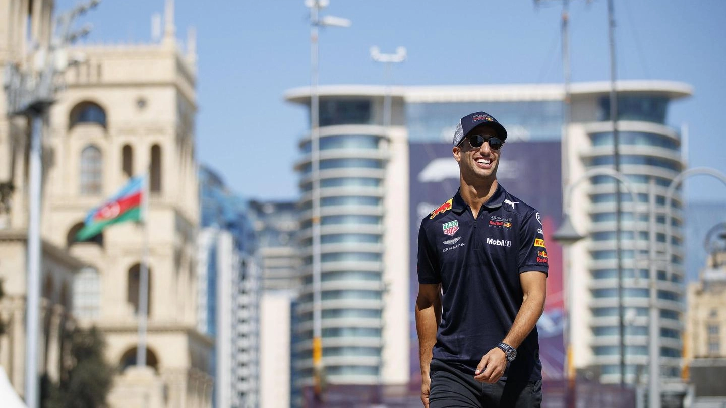 F1, Daniel Ricciardo a Baku (Ansa)