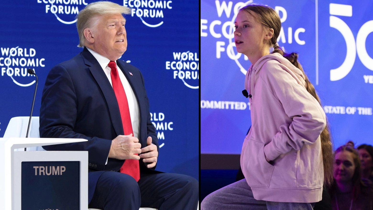 A Davos 2020 i protagonisti sono Trump e Greta Thunberg