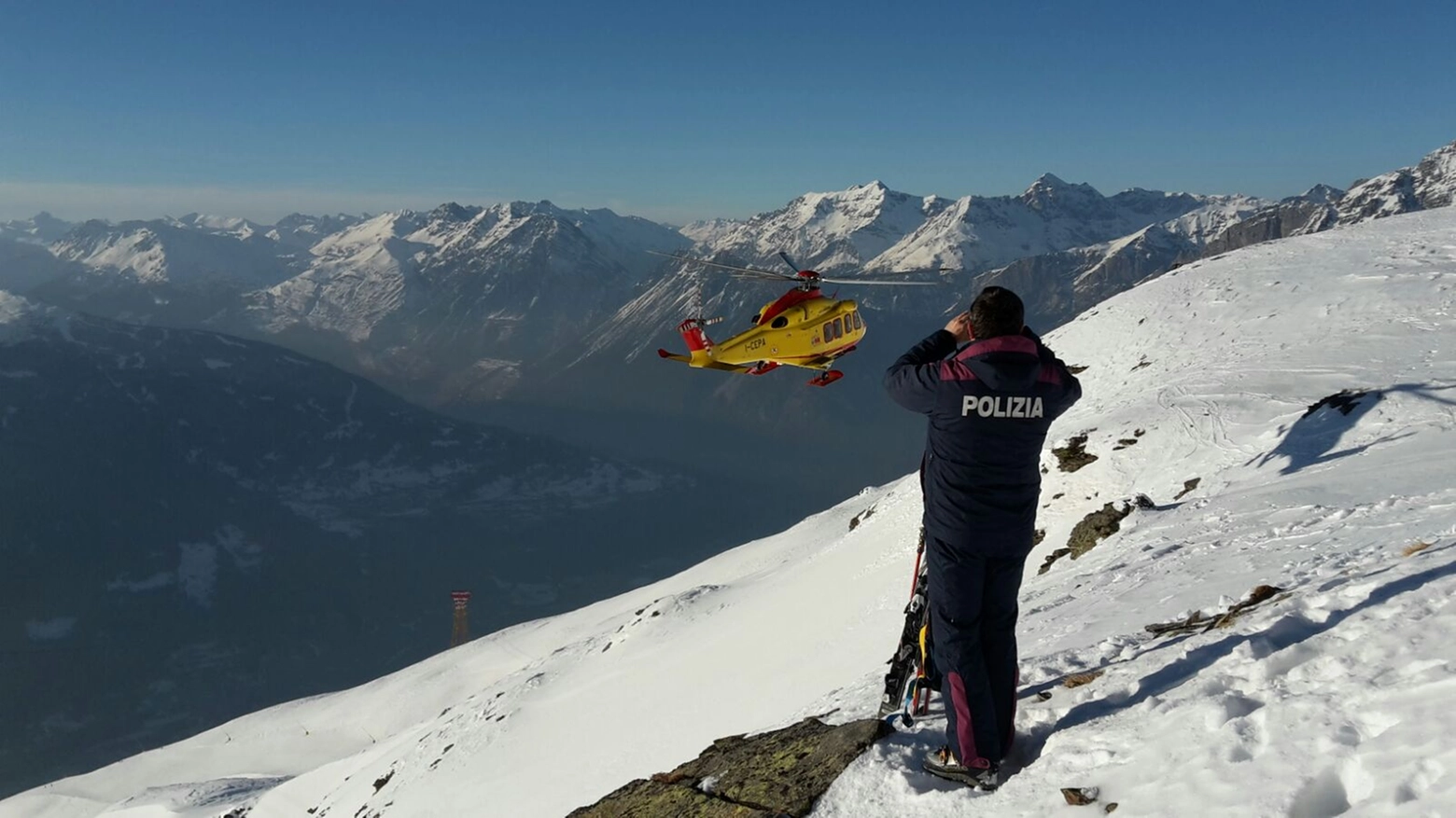 Polizia sulle piste da sci, foto generica