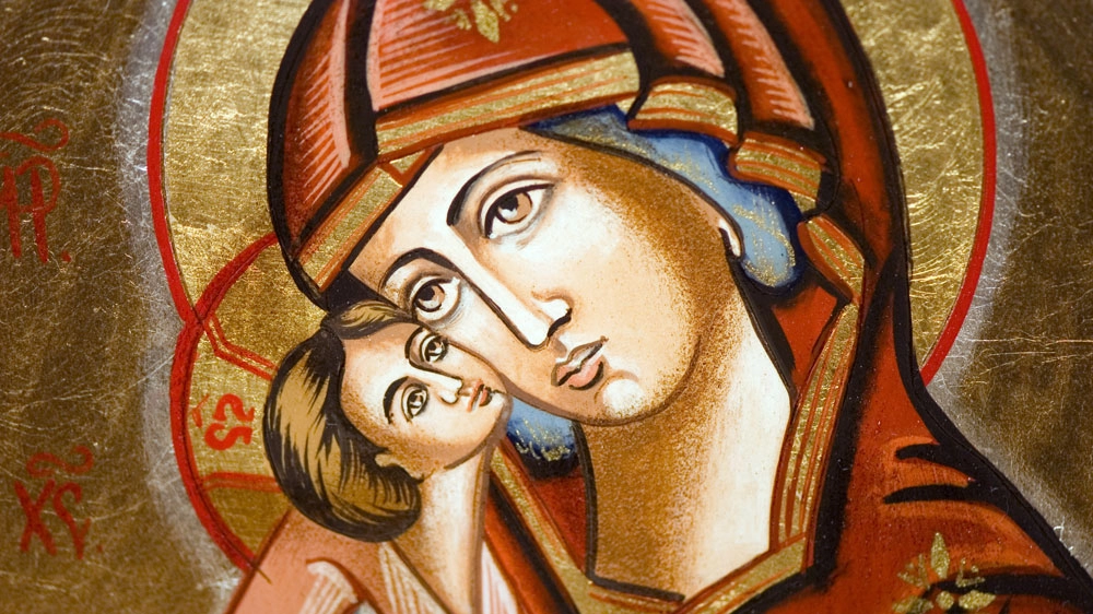 Icona della vergine Maria e di suo figlio Gesù