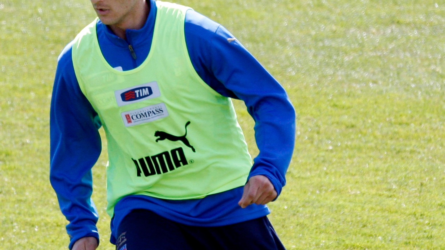 Salvatore Bocchetti durante un allenamento con la Nazionale
