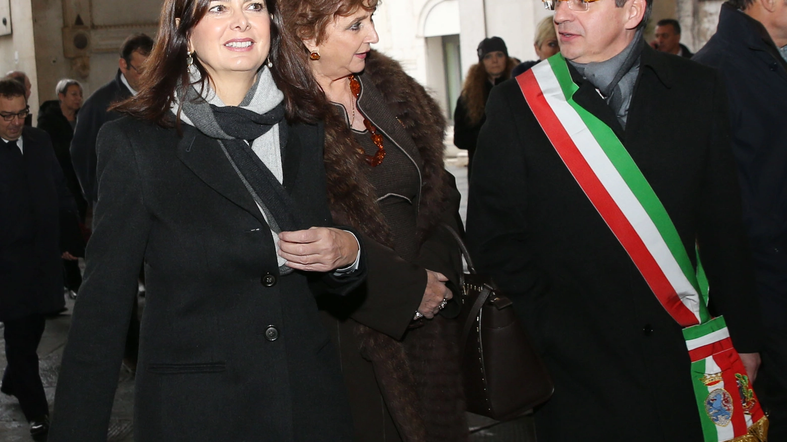 La presidente della camera Laura Boldrini e il sindaco Emilio Del Bono