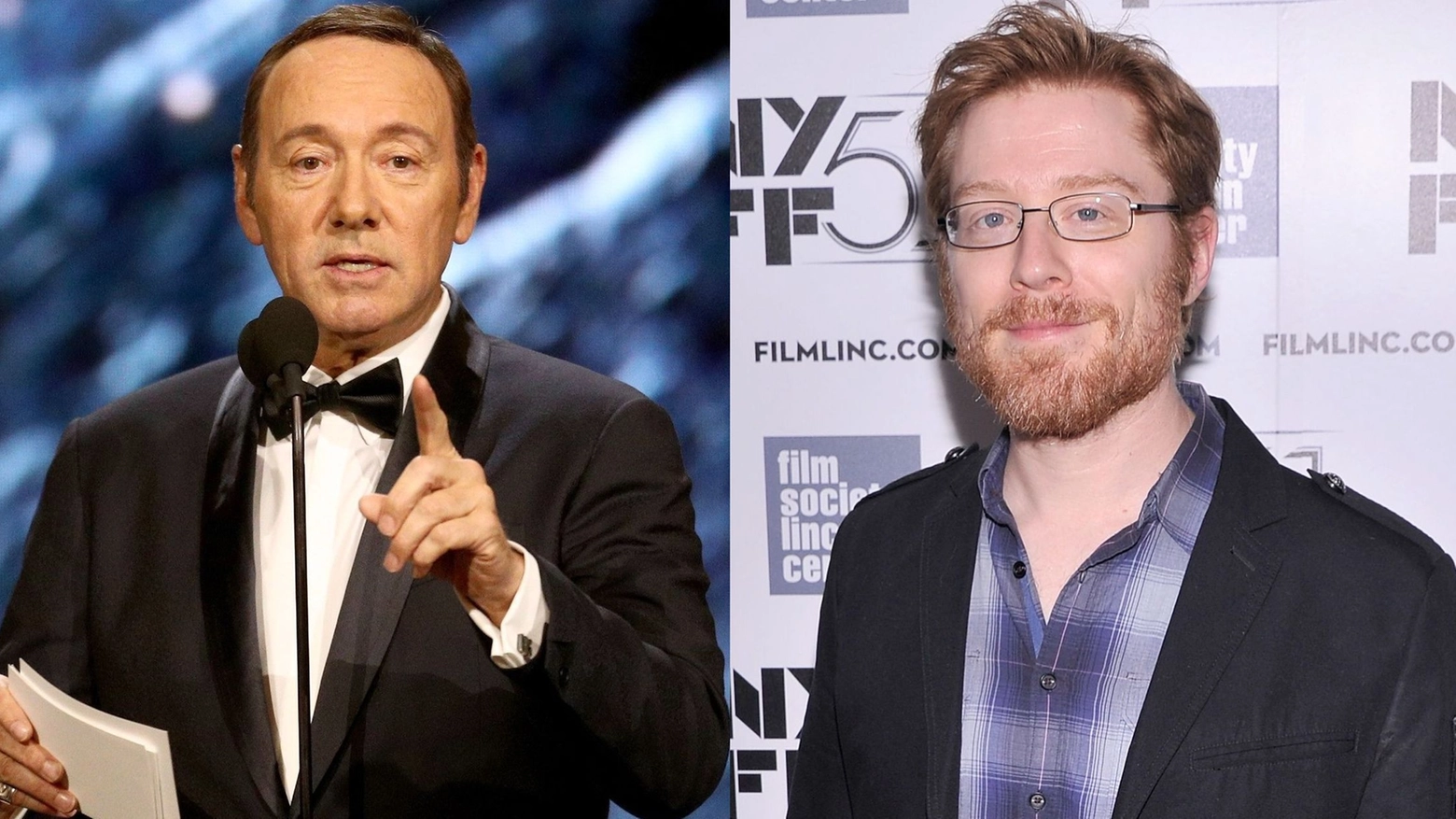 Kevin Spacey (a sinistra) e Anthony Rapp (Afp)