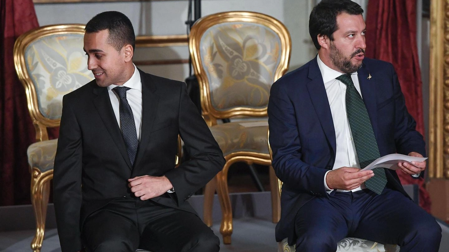 Luigi Di Maio e Matteo Salvini, mai così lontani (Ansa)