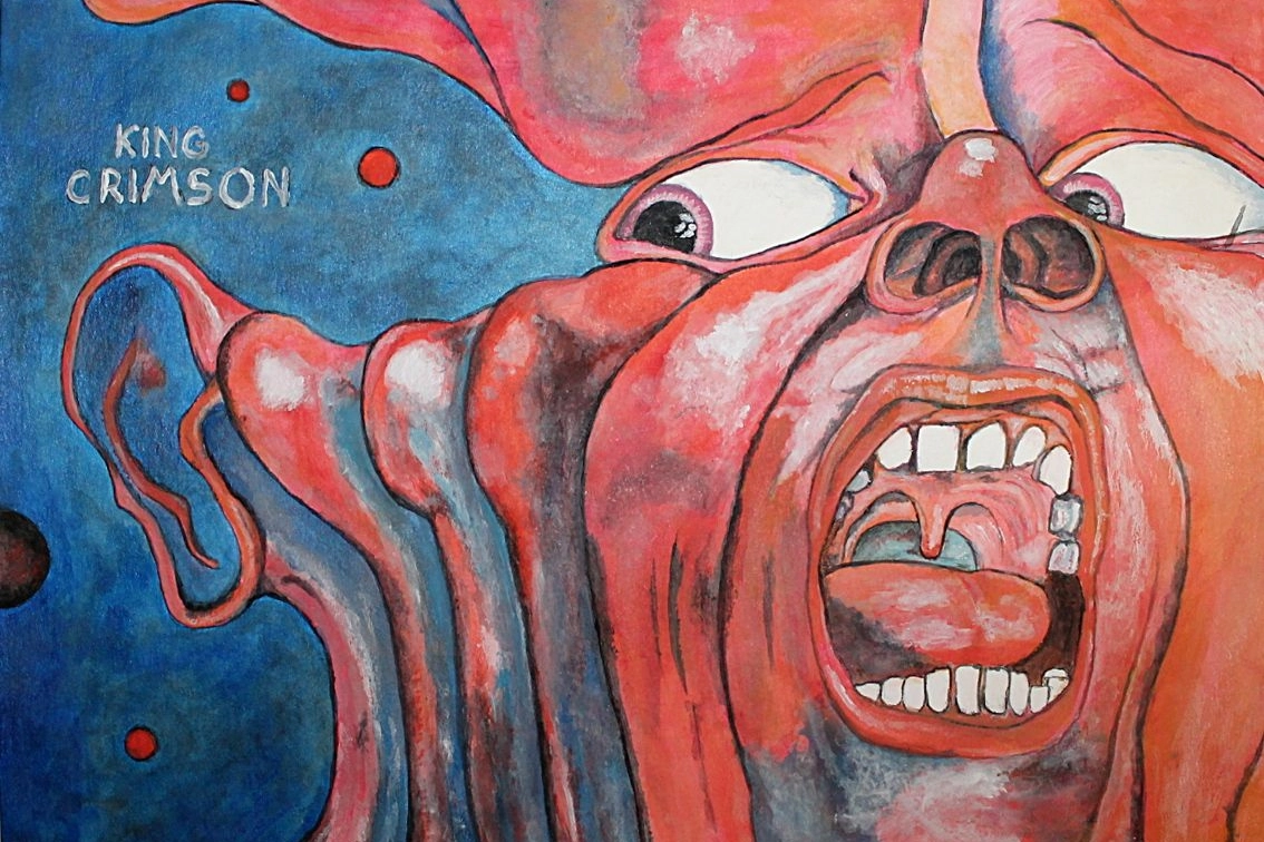 La copertina di 'In the Court of the Crimson king' dei King Crimson