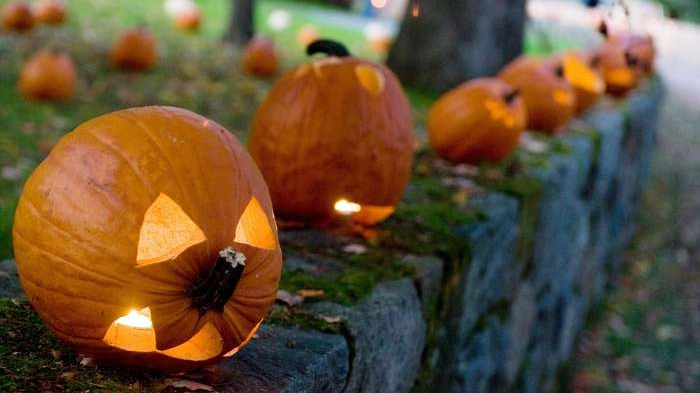 Halloween, le zucche 'Jack-o'-lantern' (Olycom)