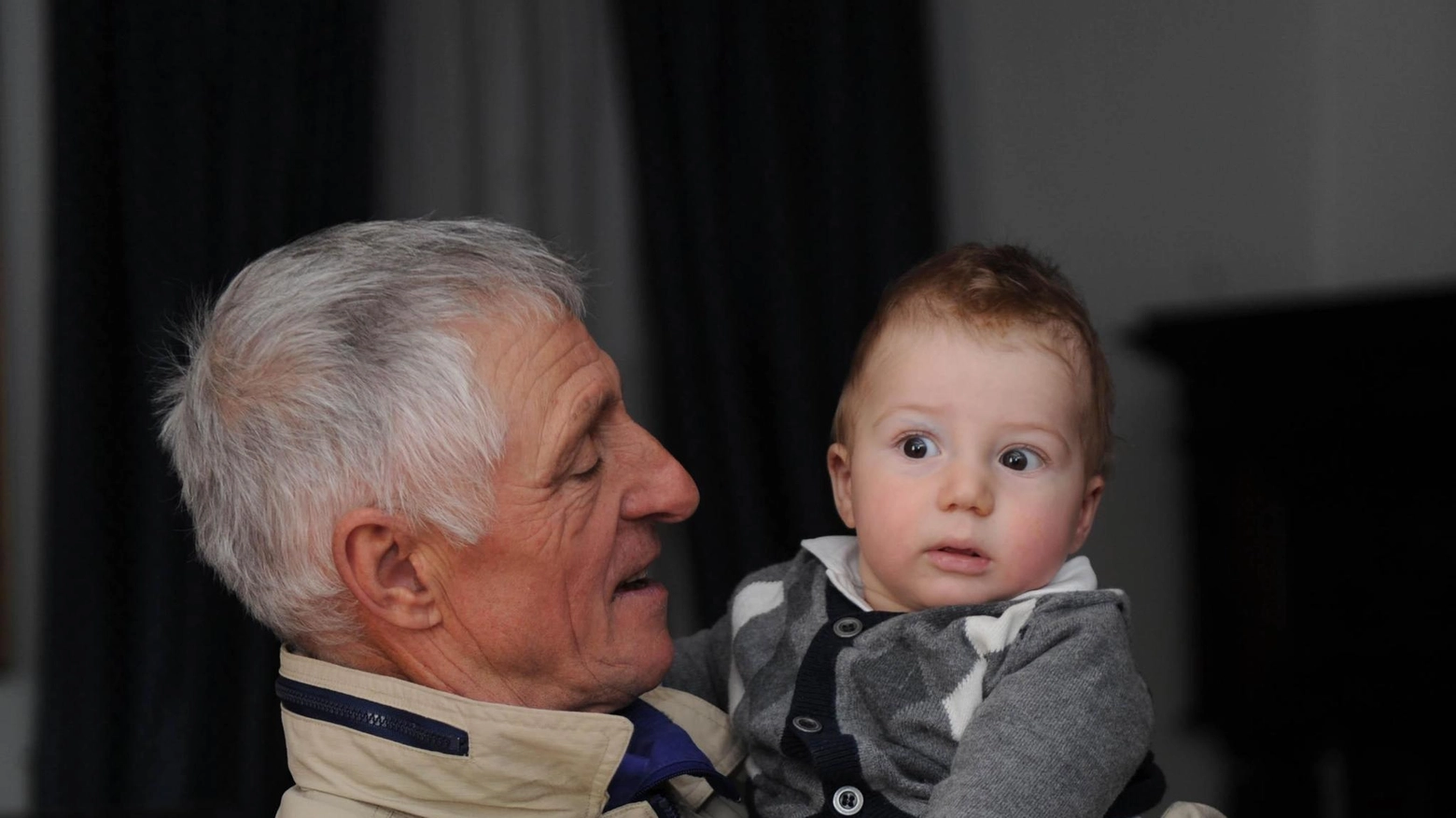 Francesco Moser con il nipotino Pietro