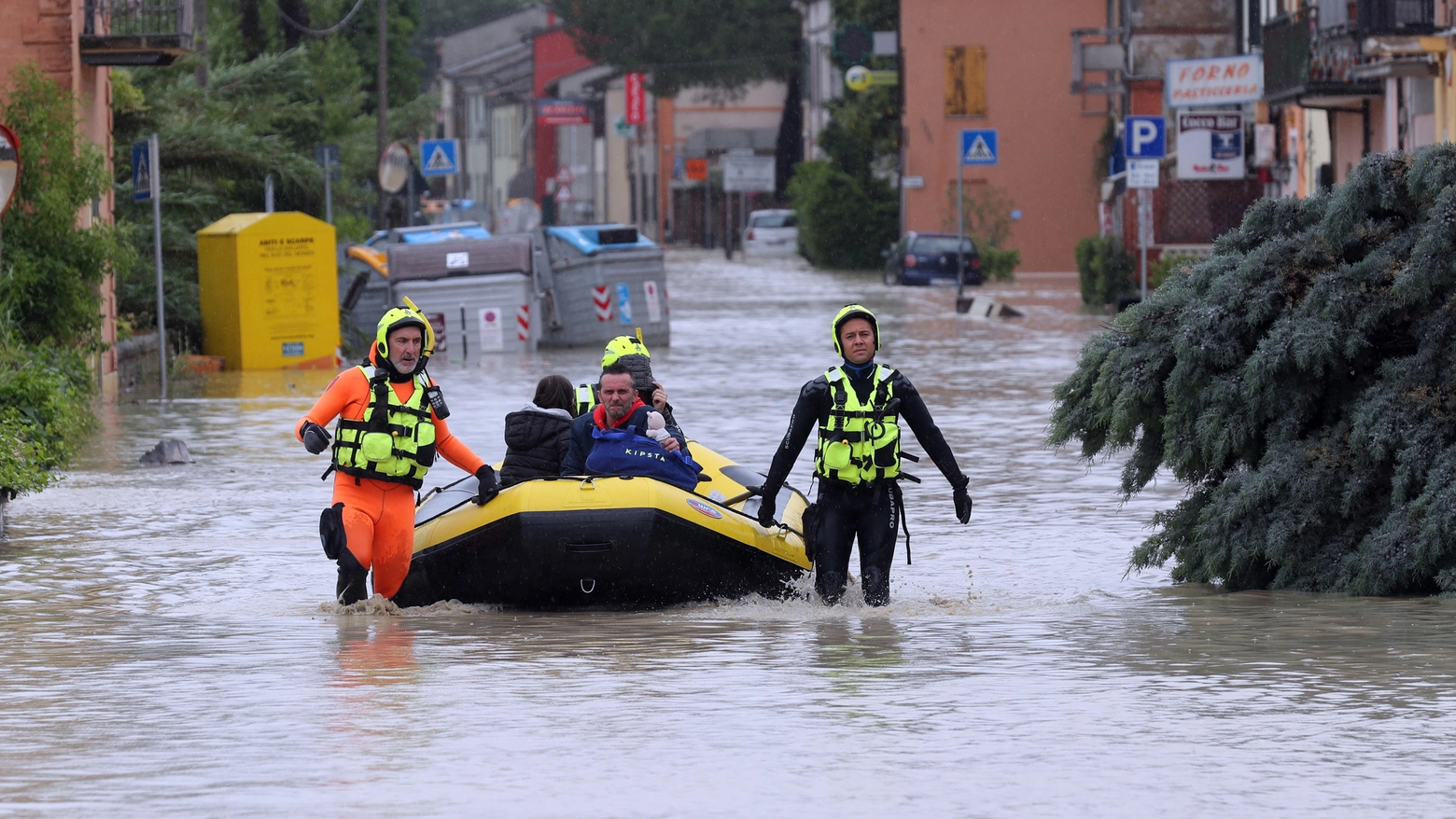 Un'immagine dall'alluvione in Emilia-Romagna