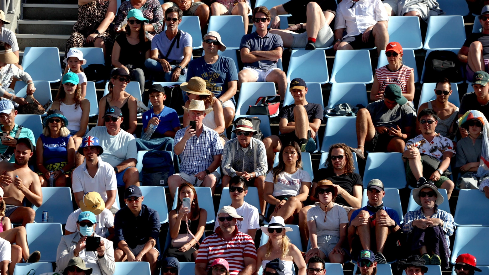 Alcuni spettatori dell'Australian Open