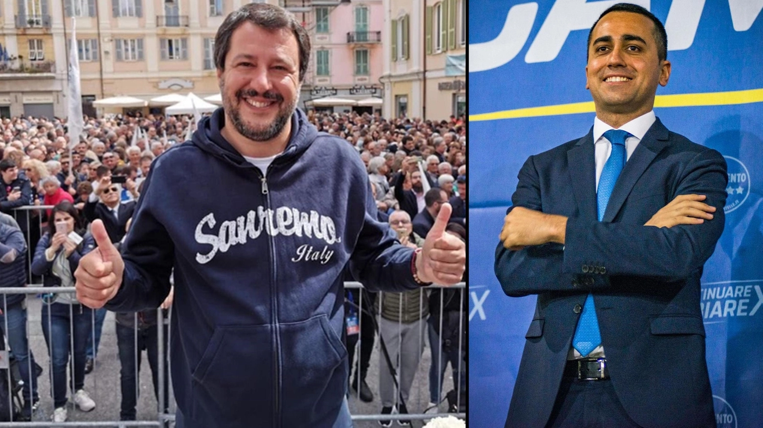 Matteo Salvini e Luigi Di Maio: scontro a distanza continuo