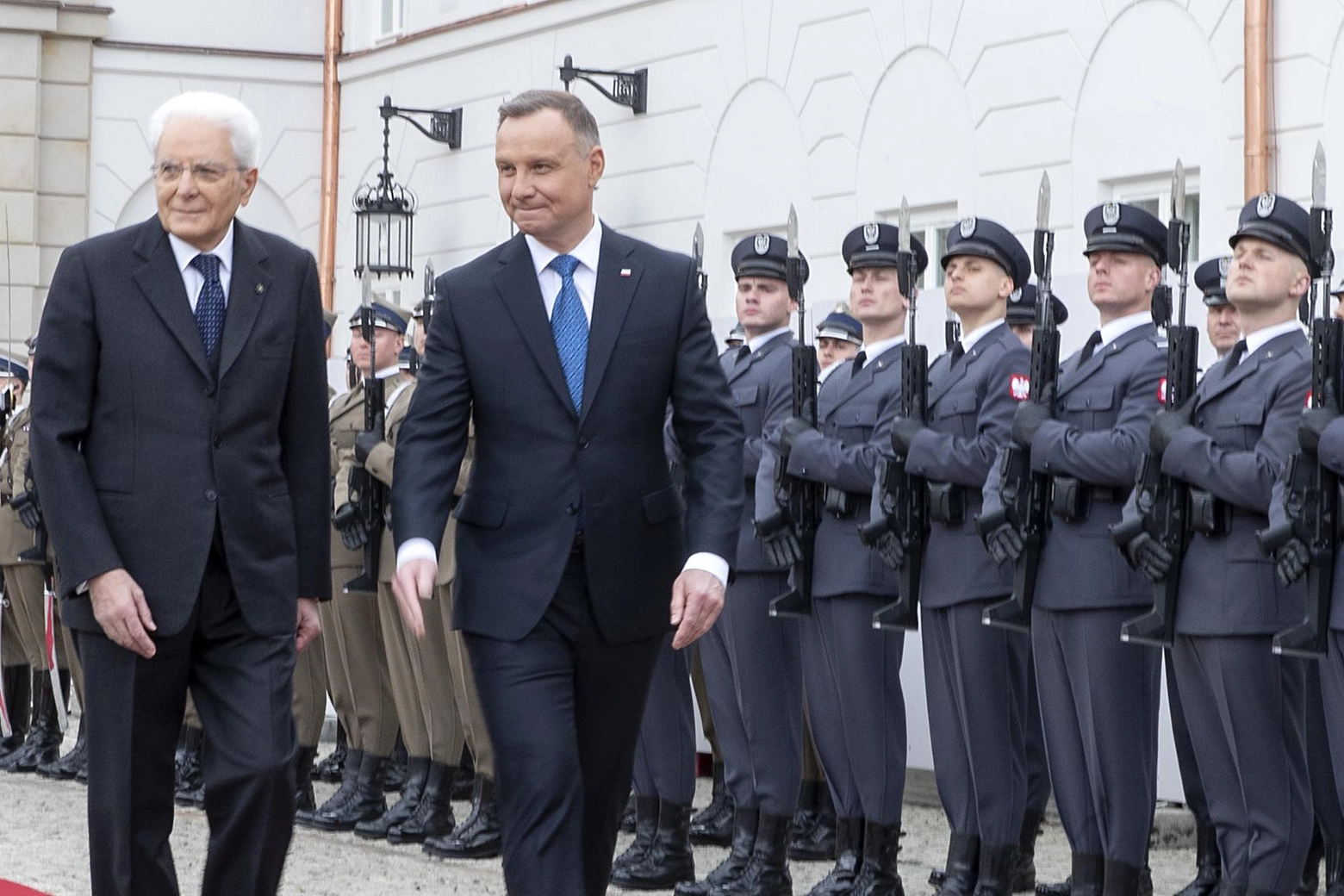 Il presidente Mattarella con l'omologo polacco Andrzej Duda