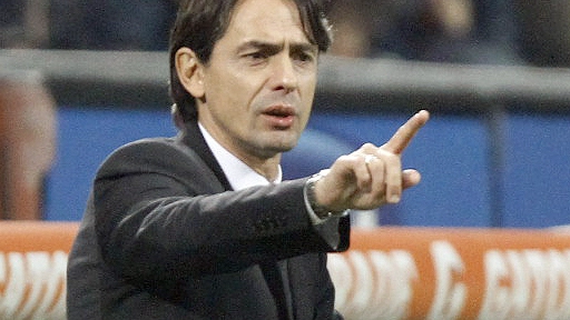 L'allenatore del Milan Pippo Inzaghi