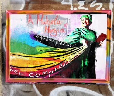 Murale dedicato a Michela Murgia sui Navigli