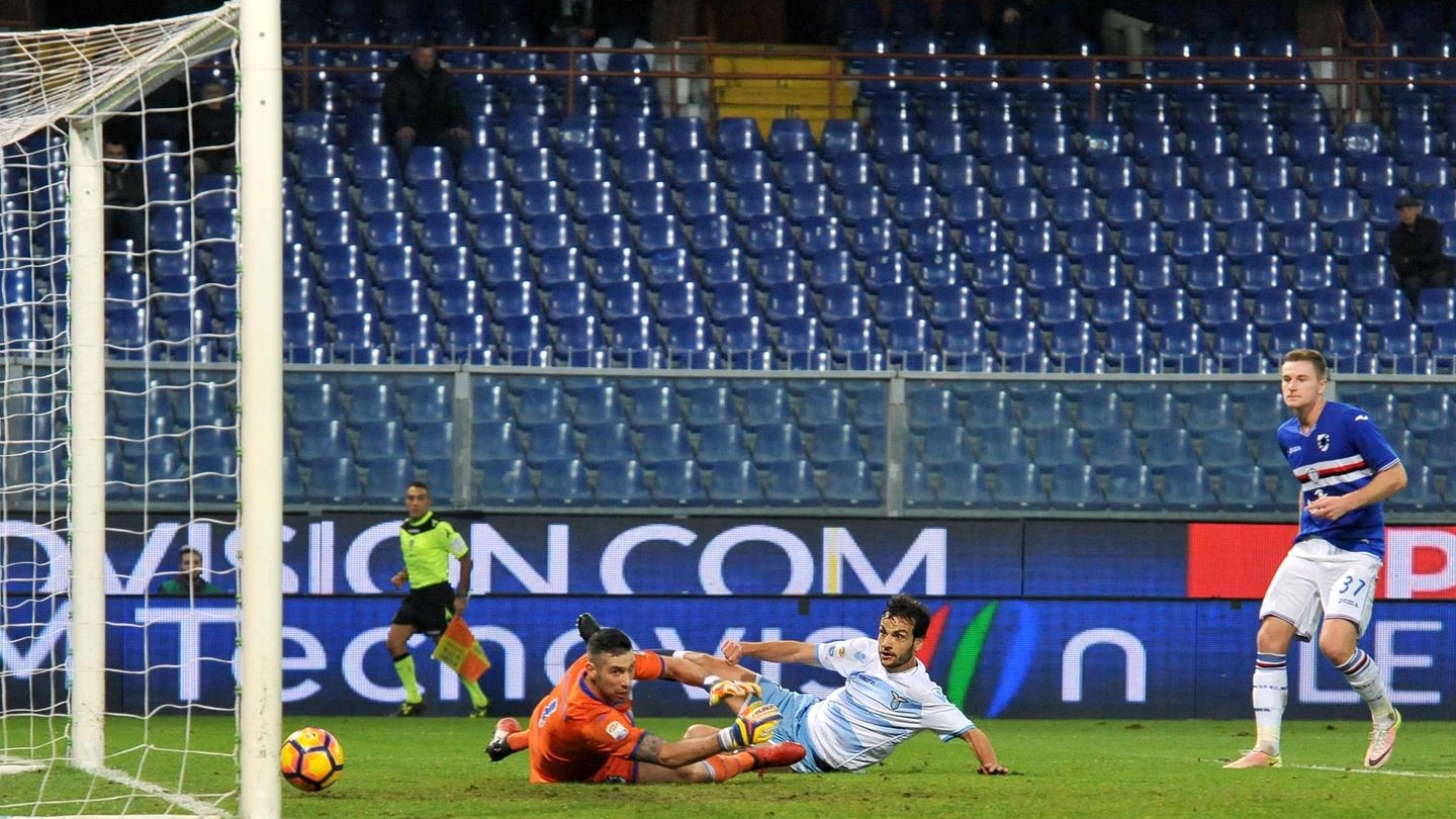 Sampdoria-Lazio, il gol di Parolo