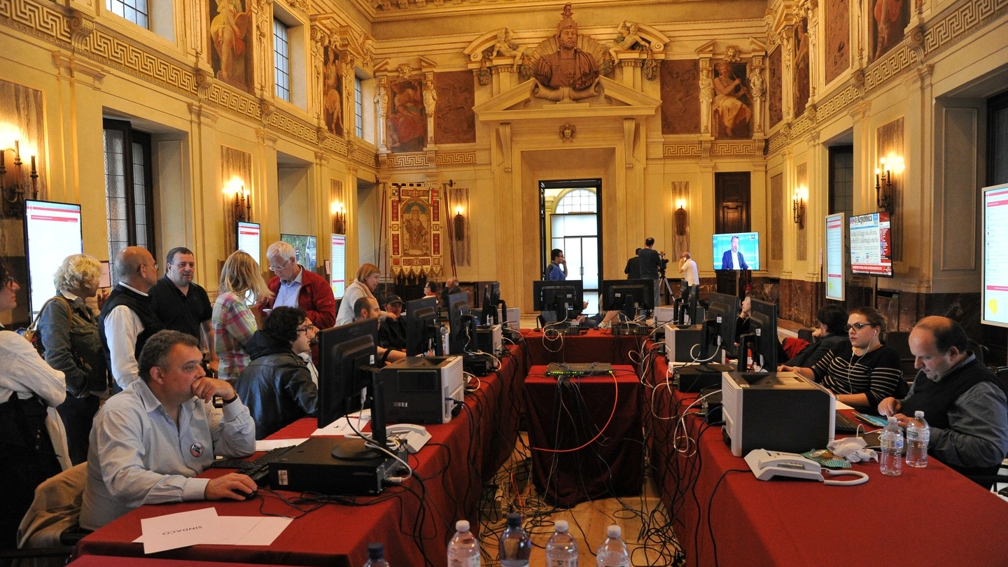 Elezioni amministrative, sala stampa a Roma (Newpress)