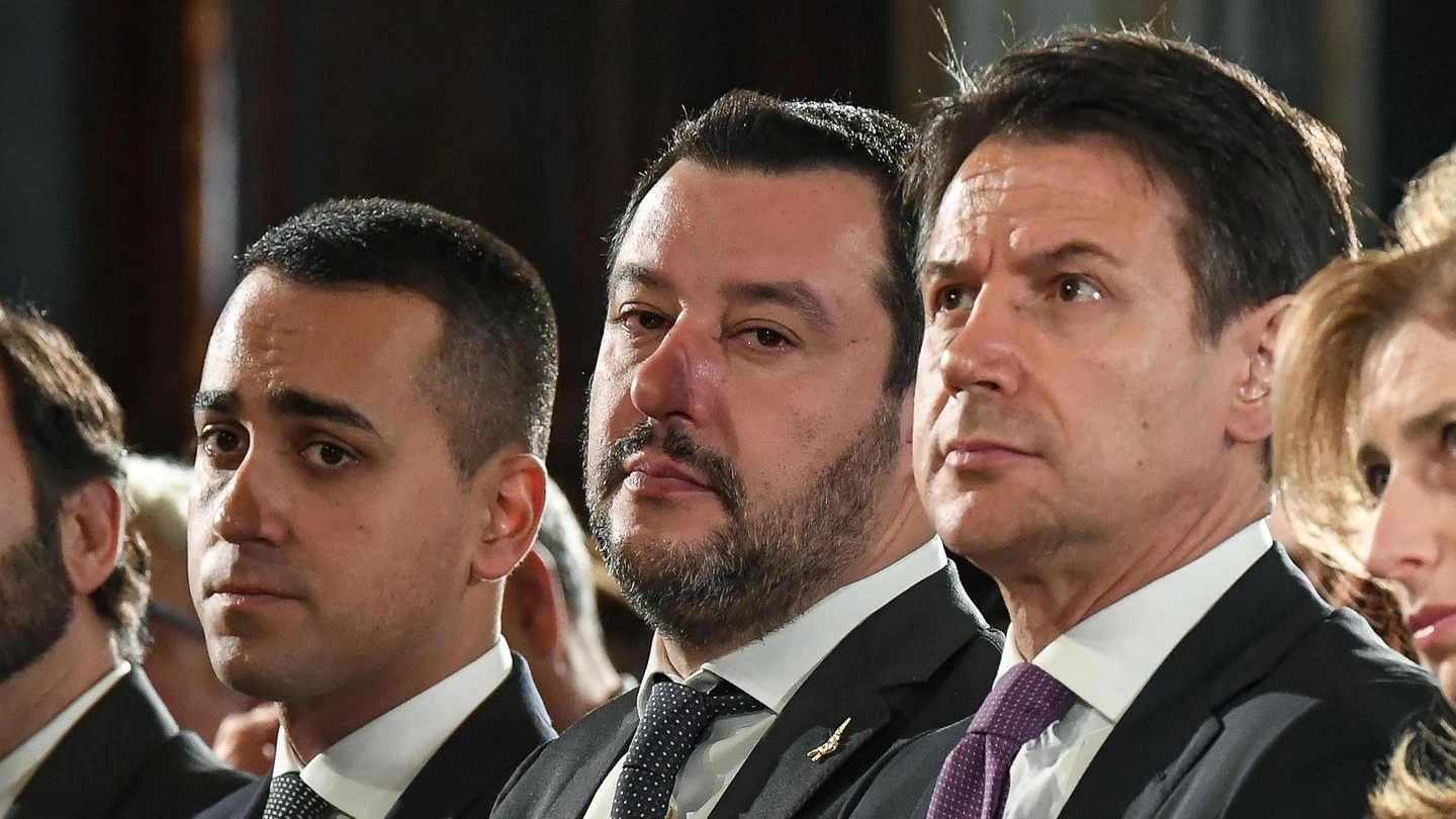 Di Maio, Salvini, Conte (Ansa)