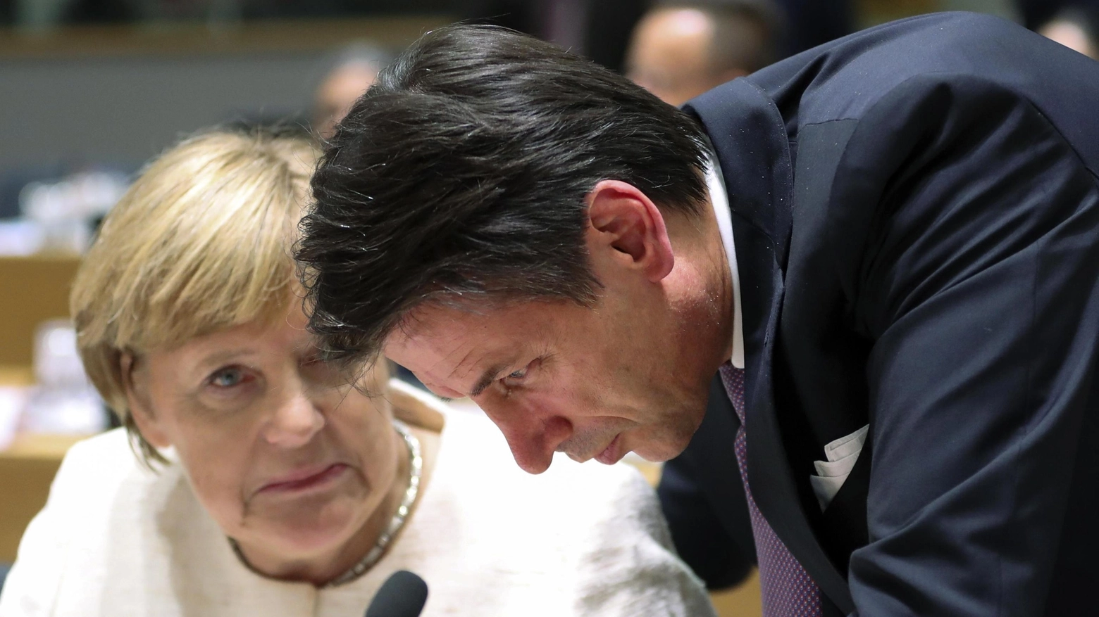 Angela Merkel e Giuseppe Conte (Ansa)