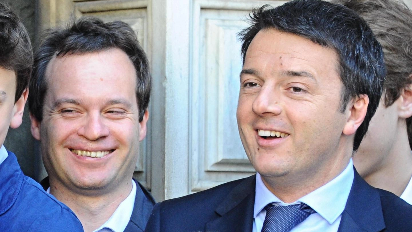Marco Carri e Matteo Renzi in una foto del 2014 (Ansa)