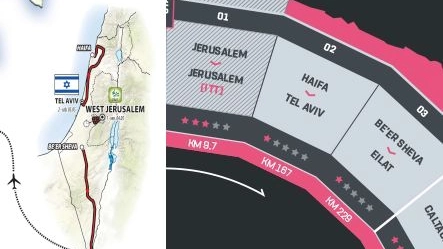 Giro d'Italia senza le definizione 'Gerusalemme Ovest' (dal sito del Giro d'Italia) 