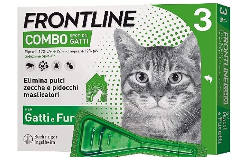 Frontline Combo, 3 Pipette per gatti su amazon.com