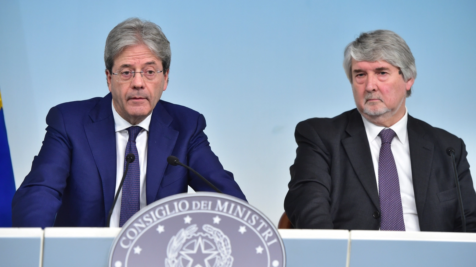 Il premier Gentiloni e il ministro Poletti (ImagoE)