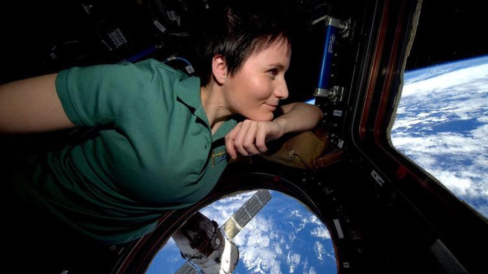 L'astronauta Samantha Cristoforetti sulla Stazione Spaziale Internazionale