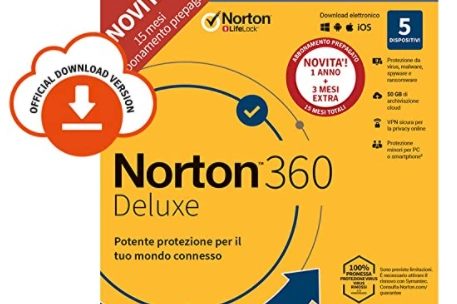 Norton 360 Deluxe 1 su amazon.com