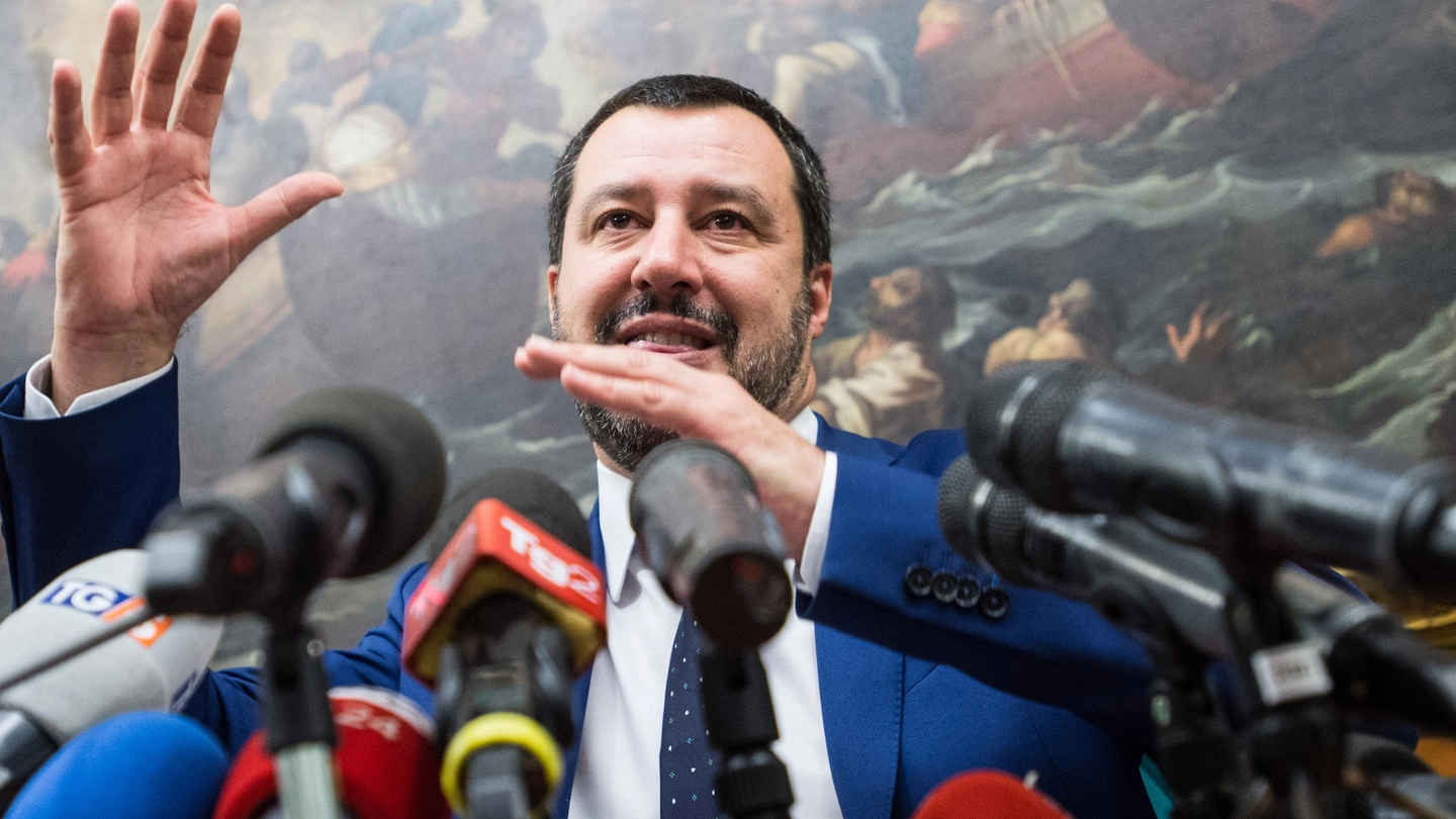 Dl Sicurezza, la conferenza del ministro Salvini (ImagoE)