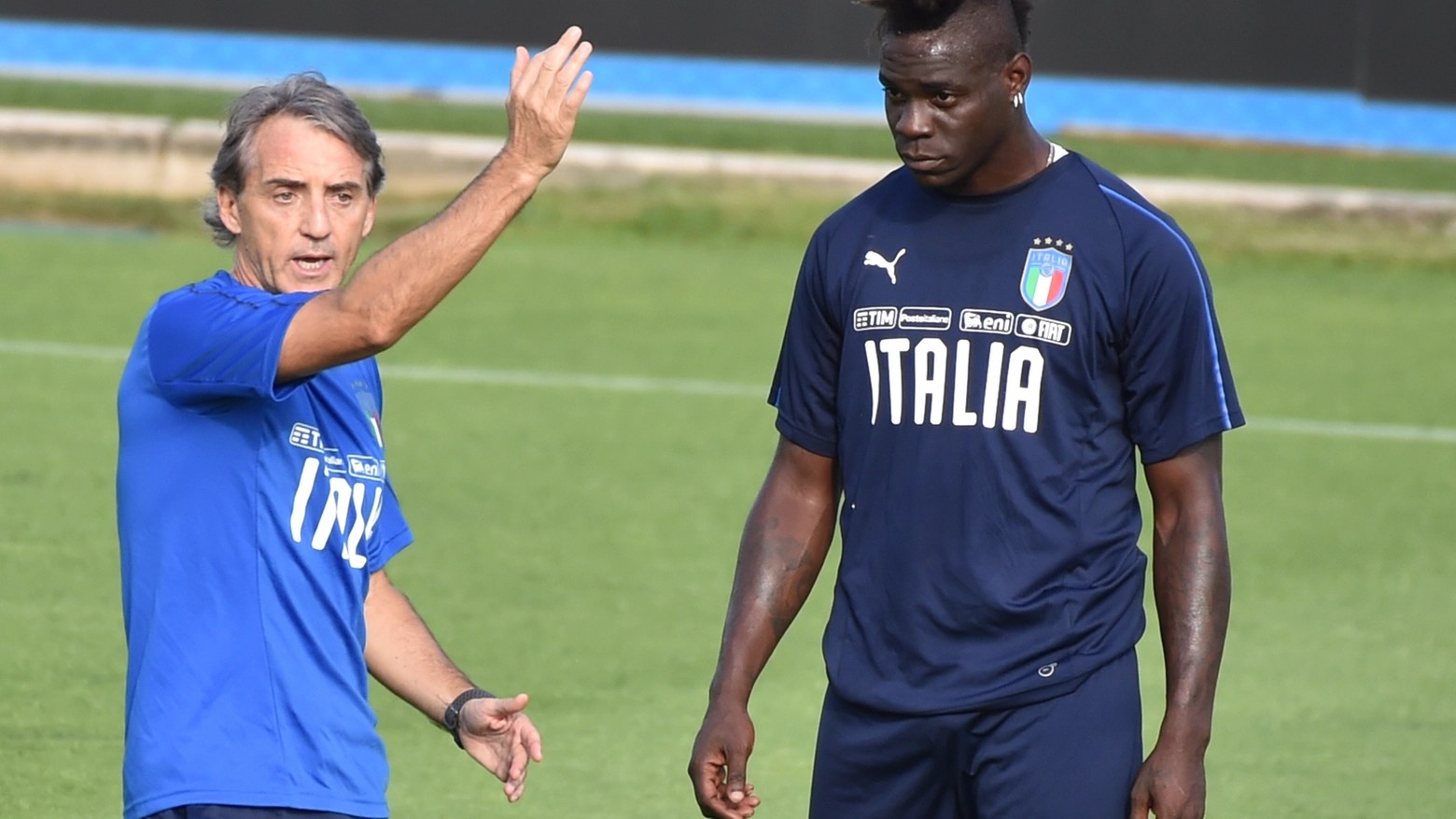 Mancini e Balotelli (Newpress)