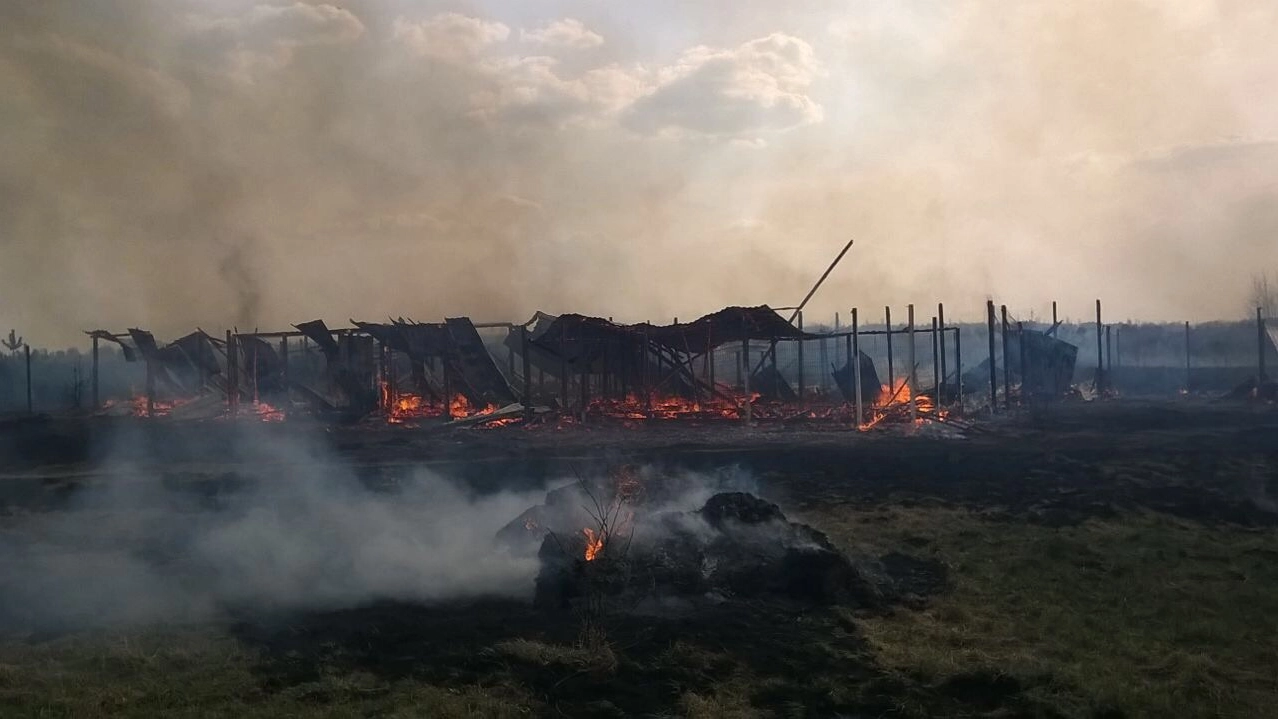 Il rifugio di Kiev distrutto dalle fiamme
