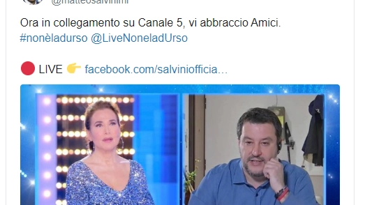 Matteo Salvini e Barbara D'Urso