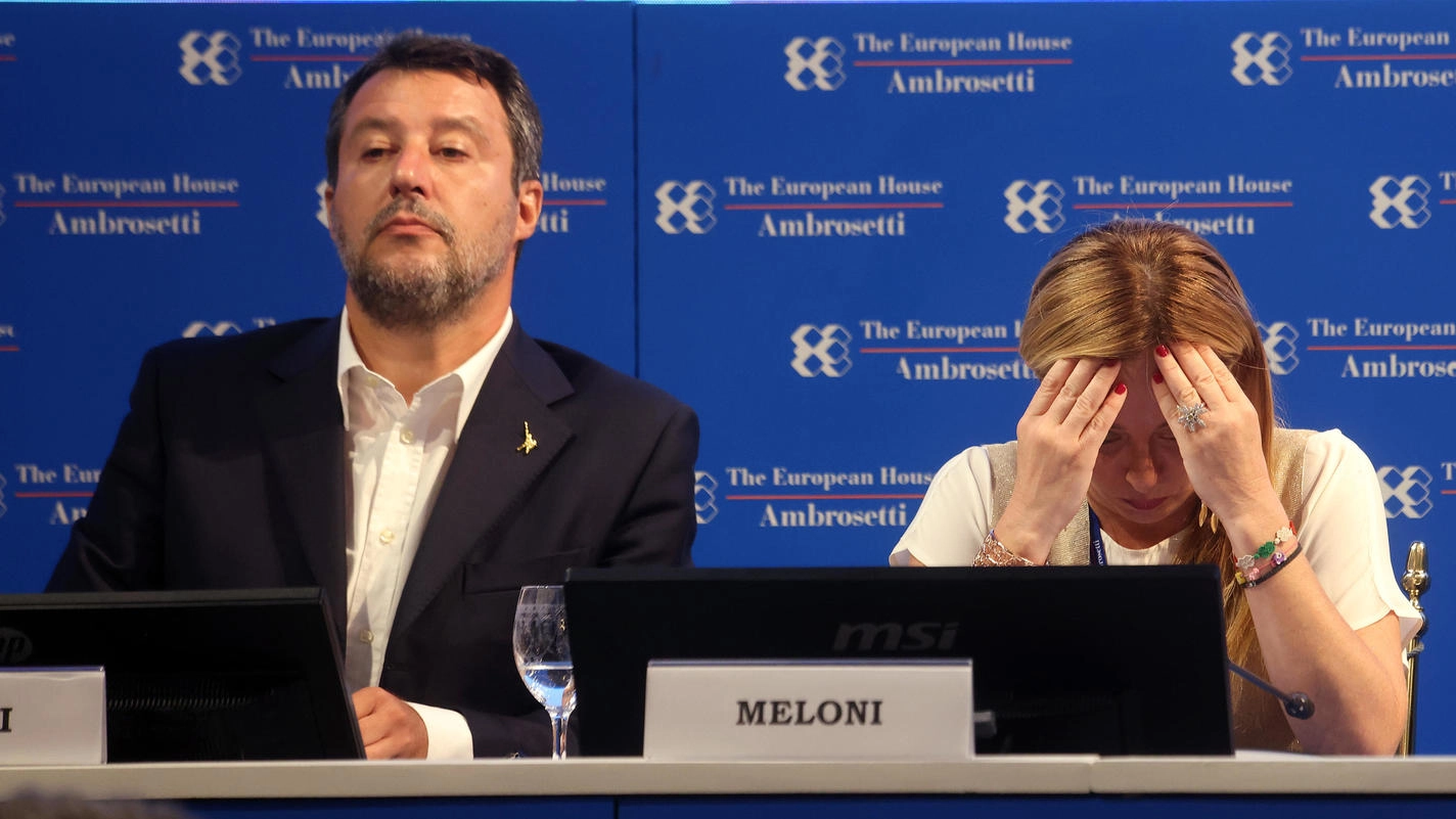 Matteo Salvini e Giorgia Meloni (ANSA)