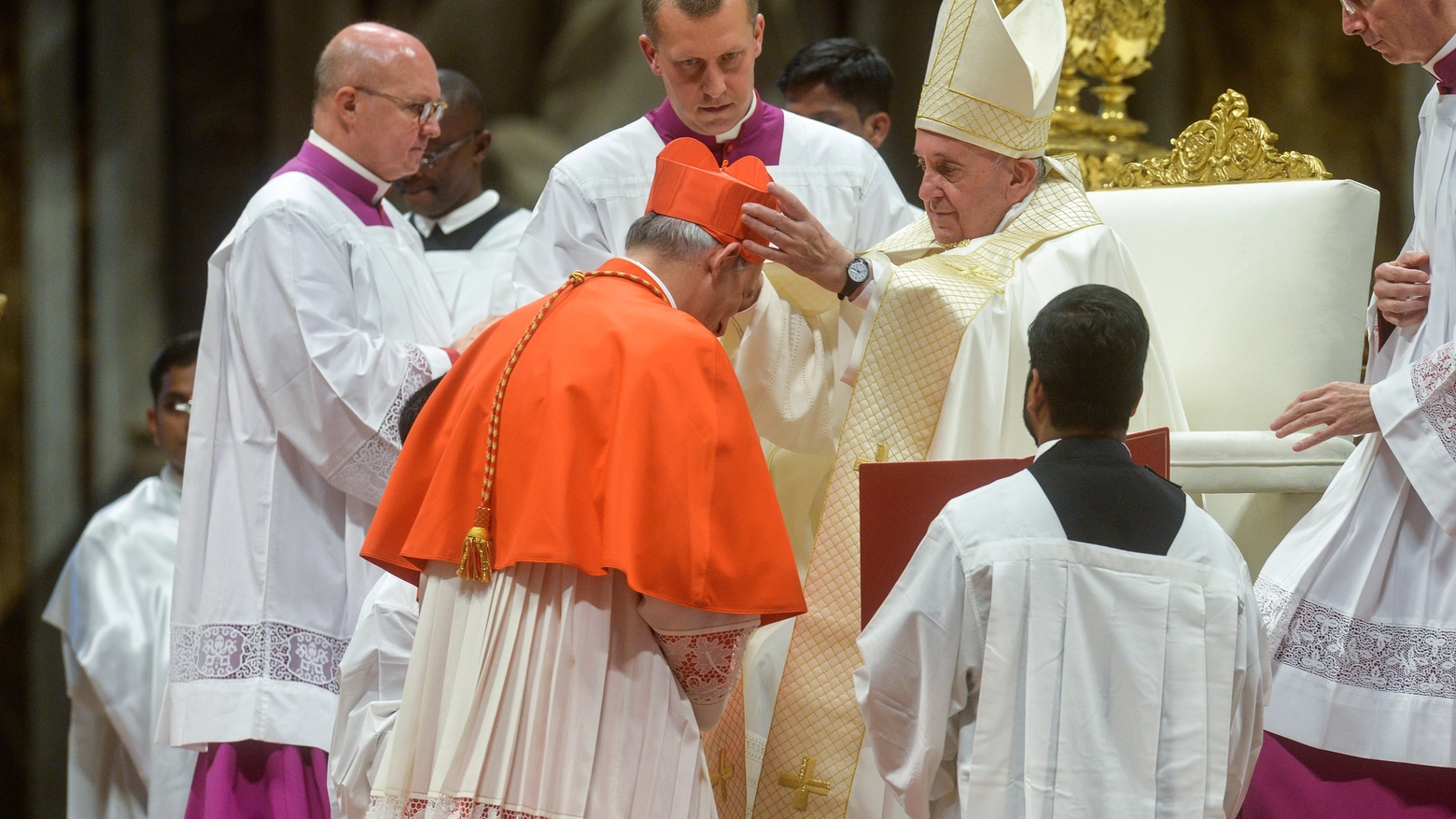 Papa Francesco durante uno dei suoi ultimi concistori