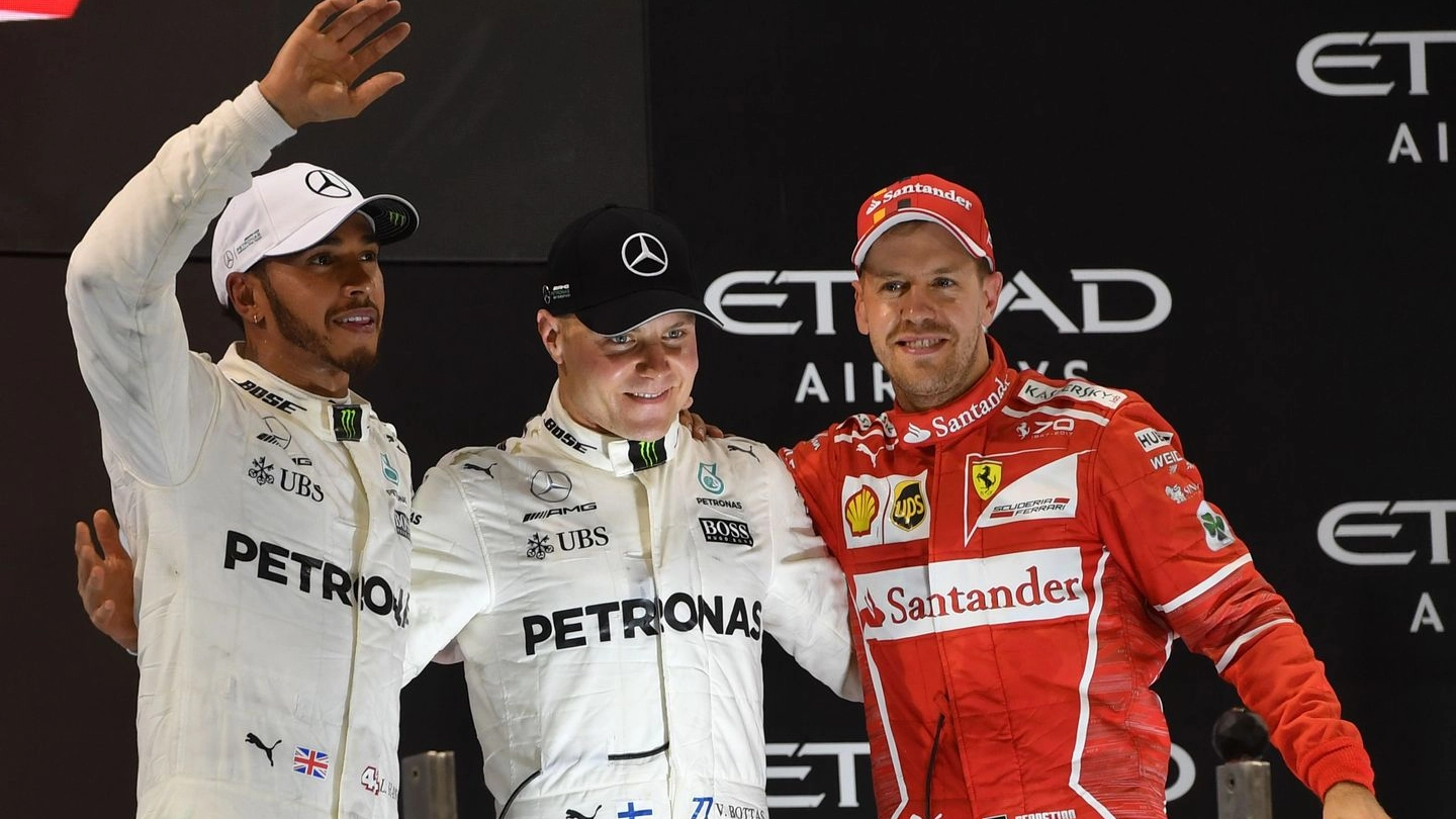 Formula 1, il podio di Abu Dhabi (Afp)