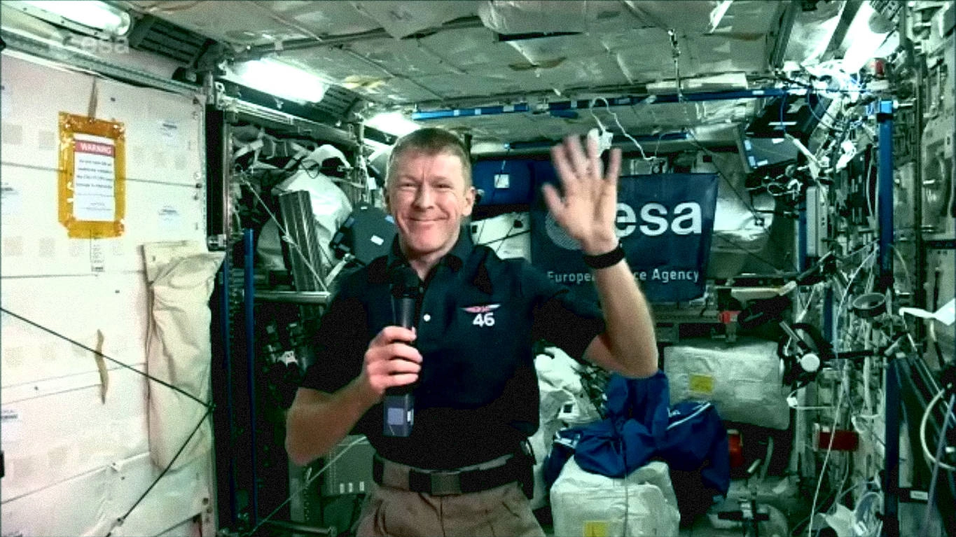 Tim Peake sulla ISS (Olycom)