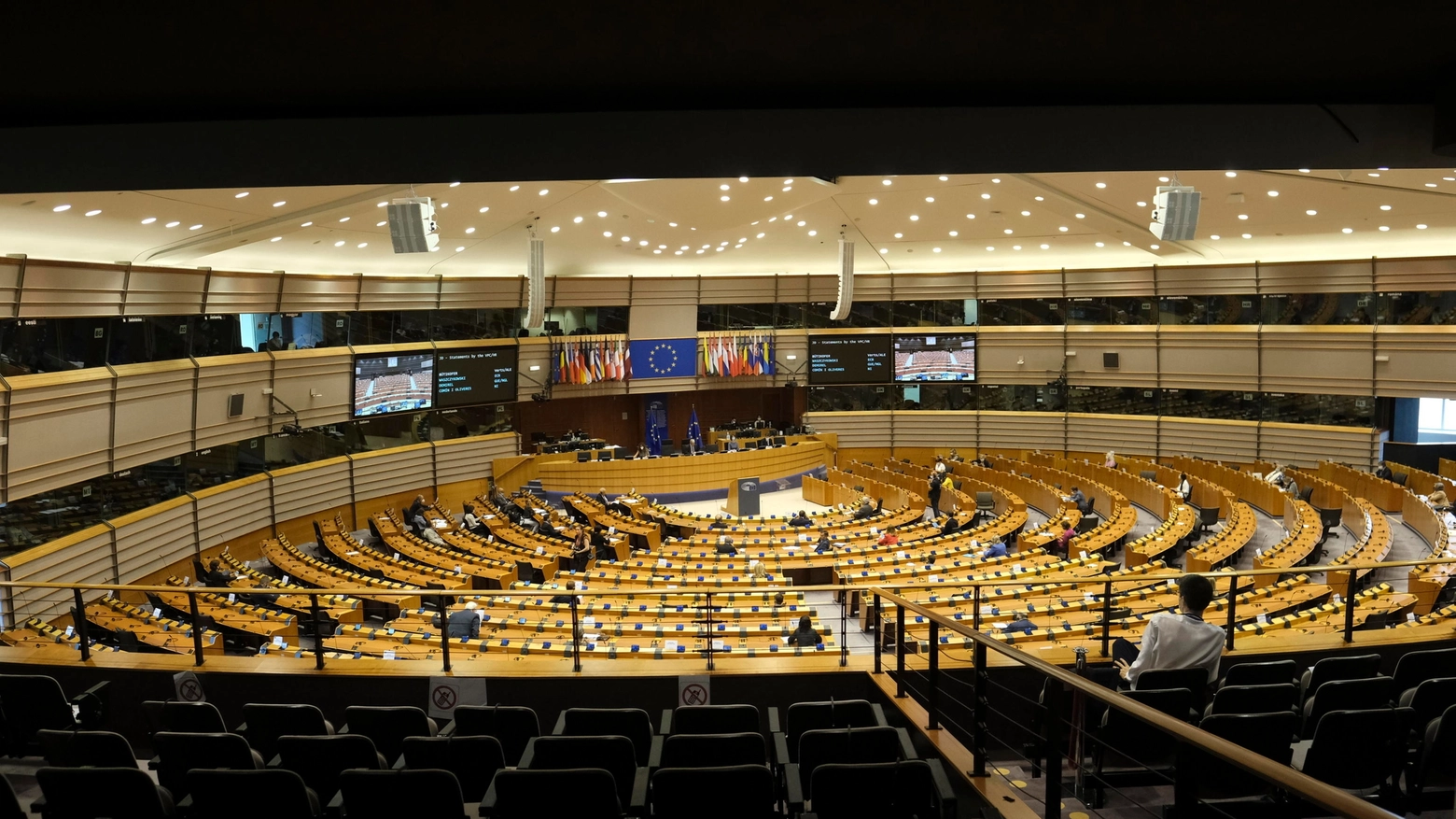 Una veduta del Parlamento europeo a Bruxelles (Ansa)