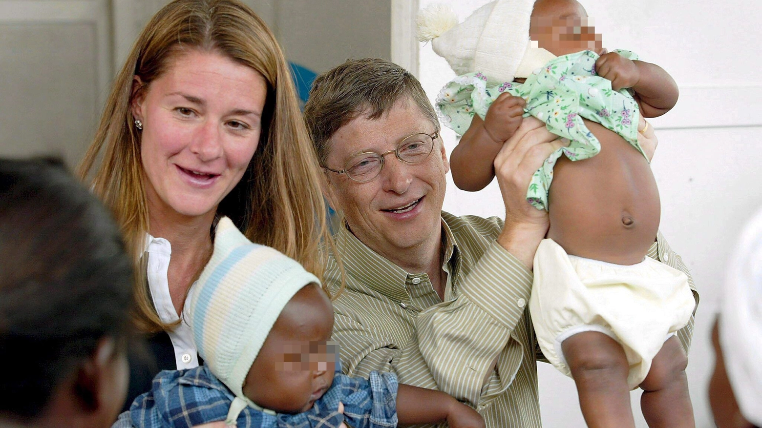 Bill Gates e sua moglie in Mozambico 