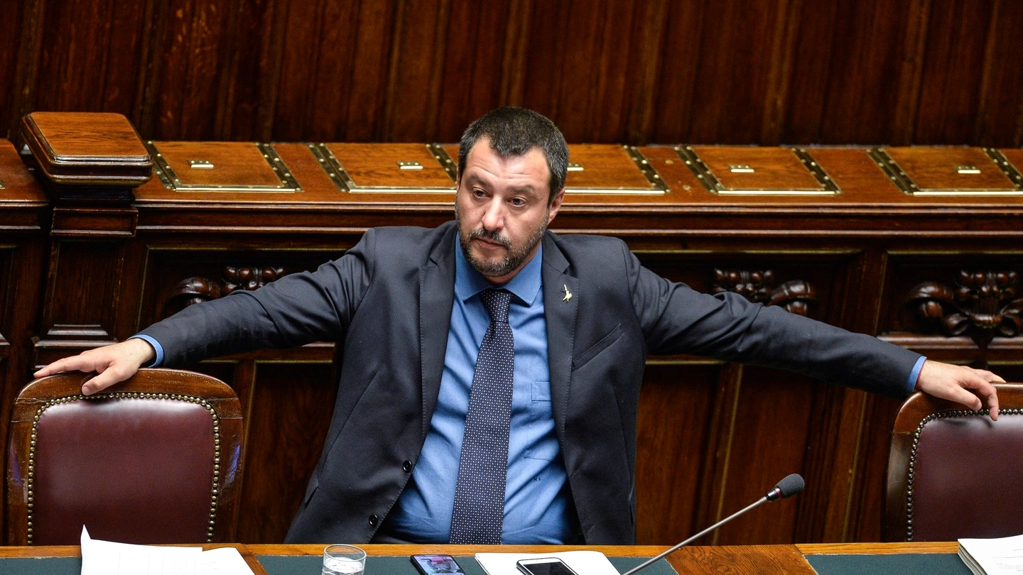 Matteo Salvini in Aula (ImagoE)
