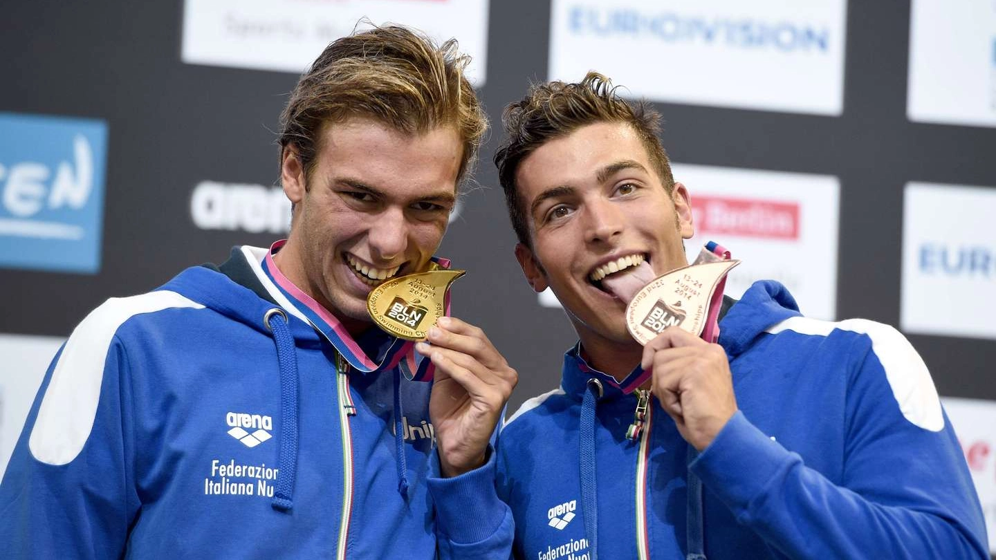 Europei di nuoto, Gregorio Paltrinieri e Gabriele Detti sul podio dei 1.500 stile (Afp)