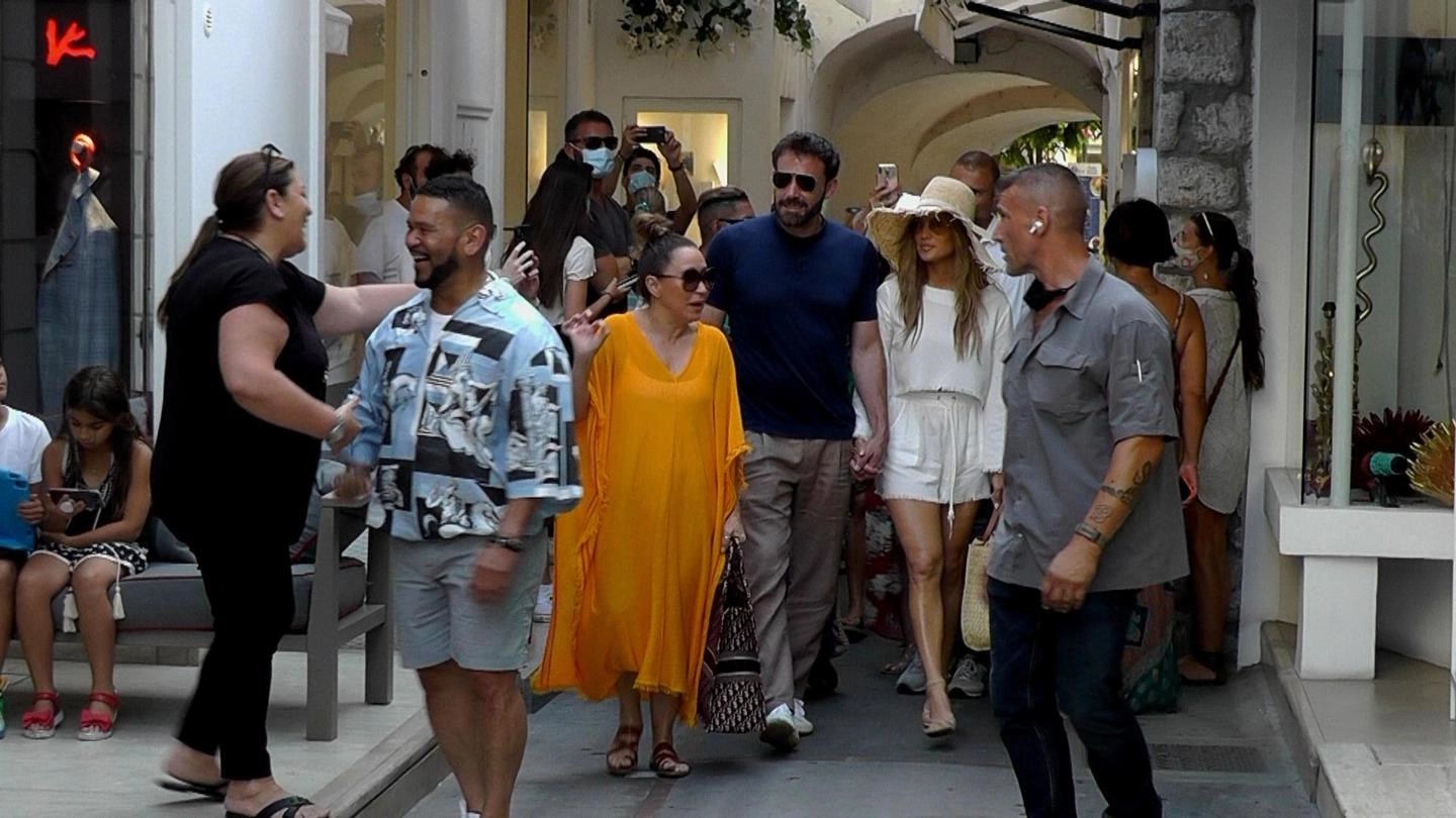 Jennifer Lopeze e Ben Affleck a Capri
