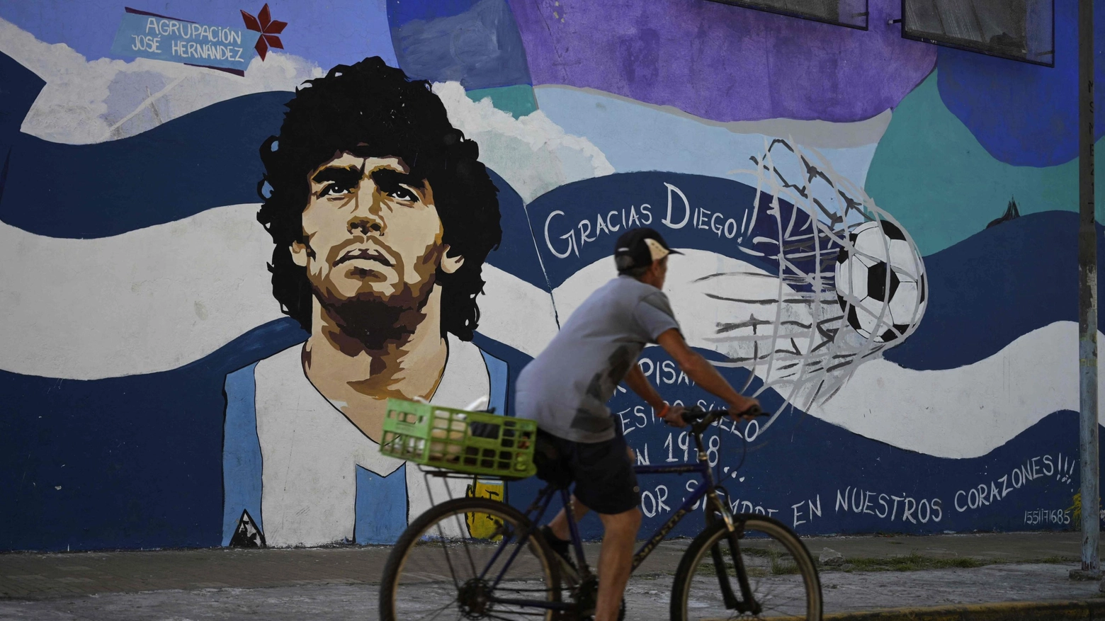 Un murales di Maradona in Argentina 