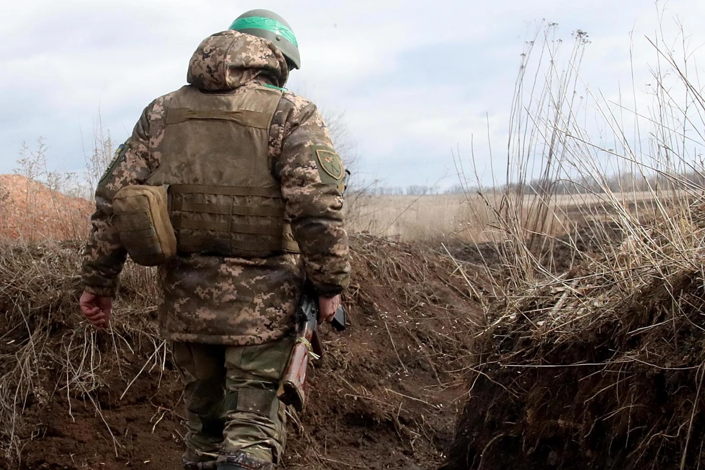 Militari ucraini al fronte, Bakhmut (foto Ansa)